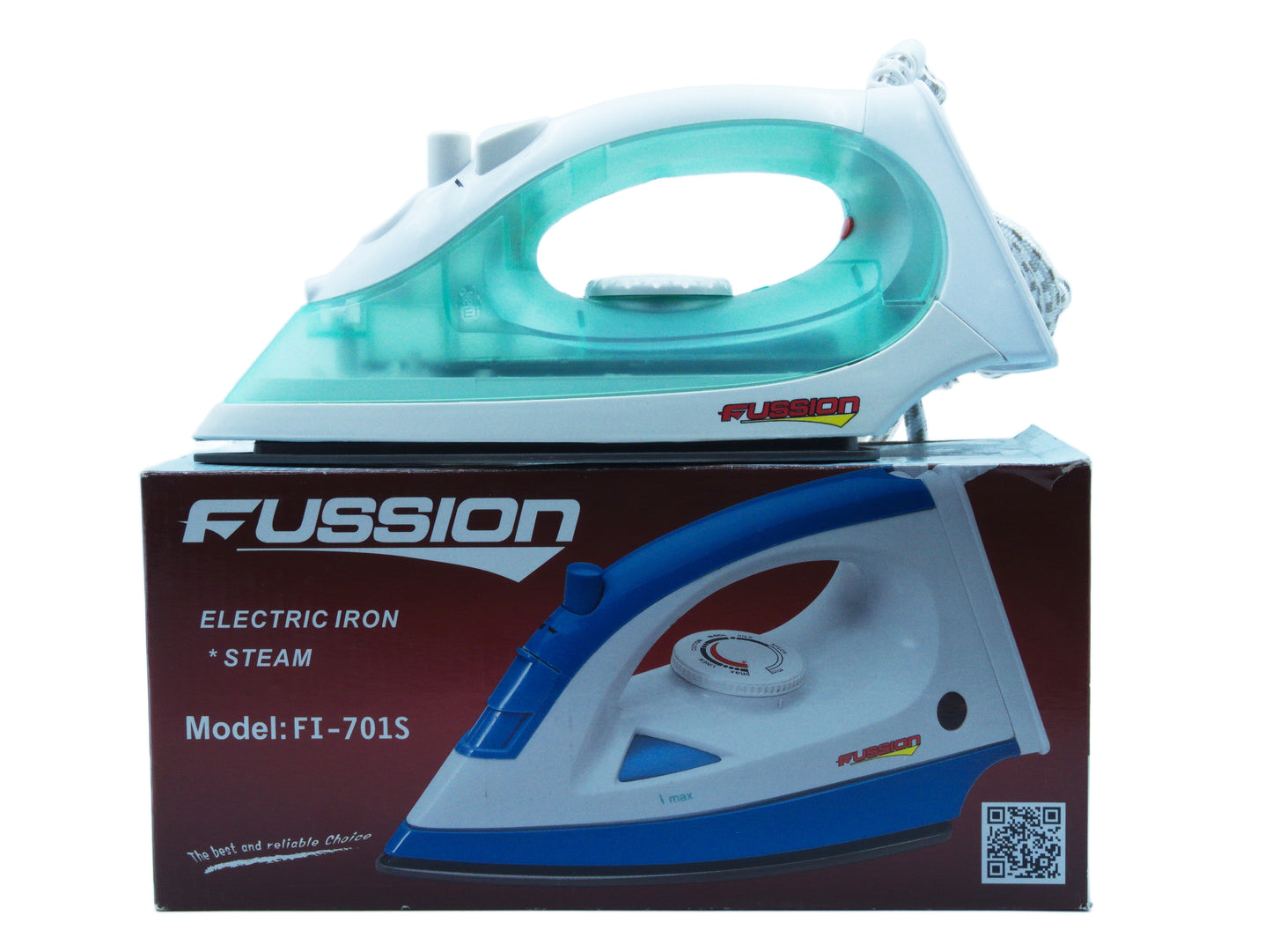 Fussion Dry Steam Iron - 1200W Adjustable Temperature Control