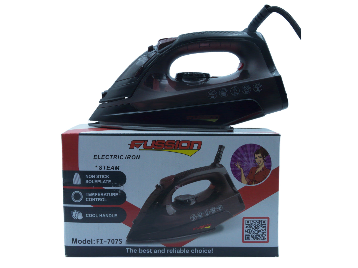 Fussion FI-707S Steam Iron 1200W - Dry, Steam & Spray Function