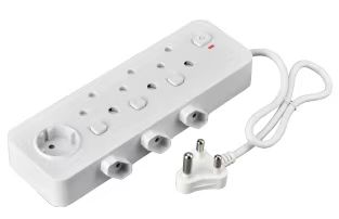 Picsa - 7 ways Independent multi plug sockets (White Color) - PS-P02-07
