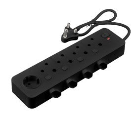 Picsa - 9 ways Independent multi plug sockets (Black Color) - PS-P02-09K