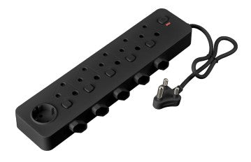 Picsa - 11 ways Independent multi plug sockets (Black Color) - PS-P02-11