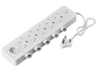 Picsa - 11 ways Independent multi plug sockets (White Color) - PS-P02-11